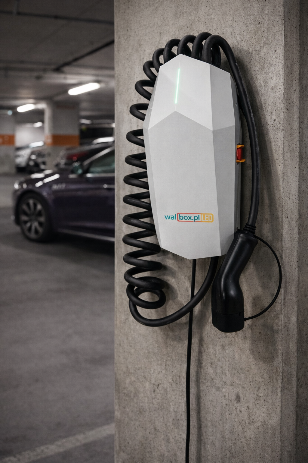 FLOW-E Wallbox AC 22 kW RFID Z KABLEM 22 kW – złącze – szczegóły