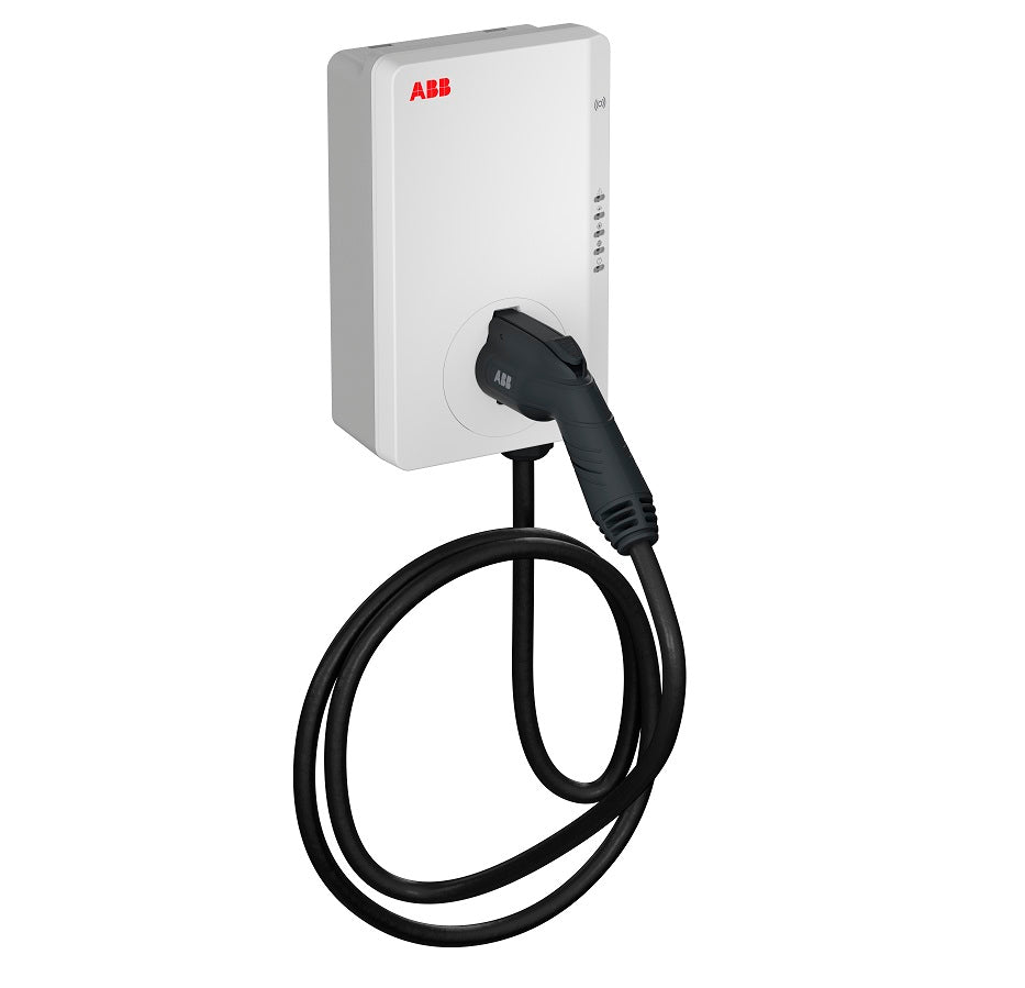 Stacja ładowania ABB Terra AC 7kW - 5m - 7kW – widok z boku – stacja ładowania EV