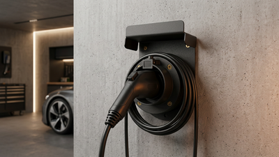 Wall mounting bracket for cable and plug for Zencar