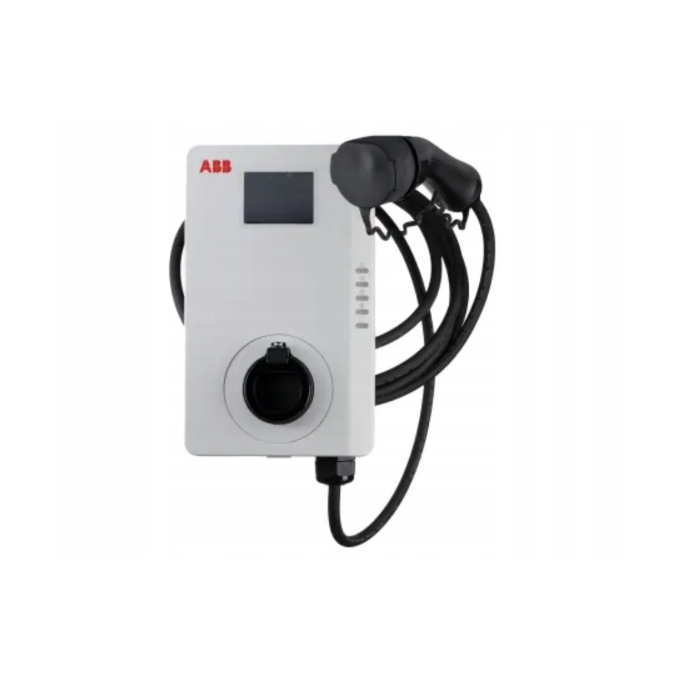 ABB Terra AC W22-G5-RD-MC 22kW Typ 2 RFI 22kW – widok z boku – stacja ładowania EV