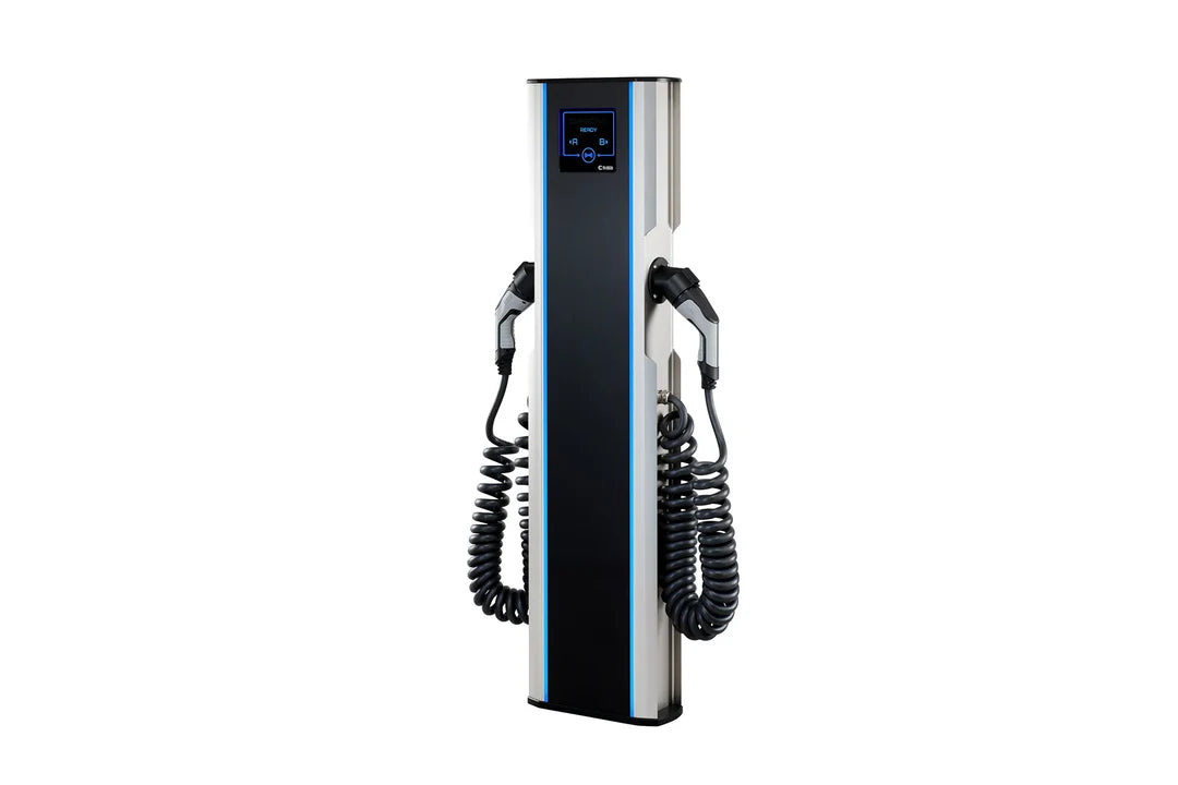 Stacja ładowania Elinta CityCharge V2 Plus — AC 2×22 kW z kablem Typ 2 | RFID | OCPP | LCD