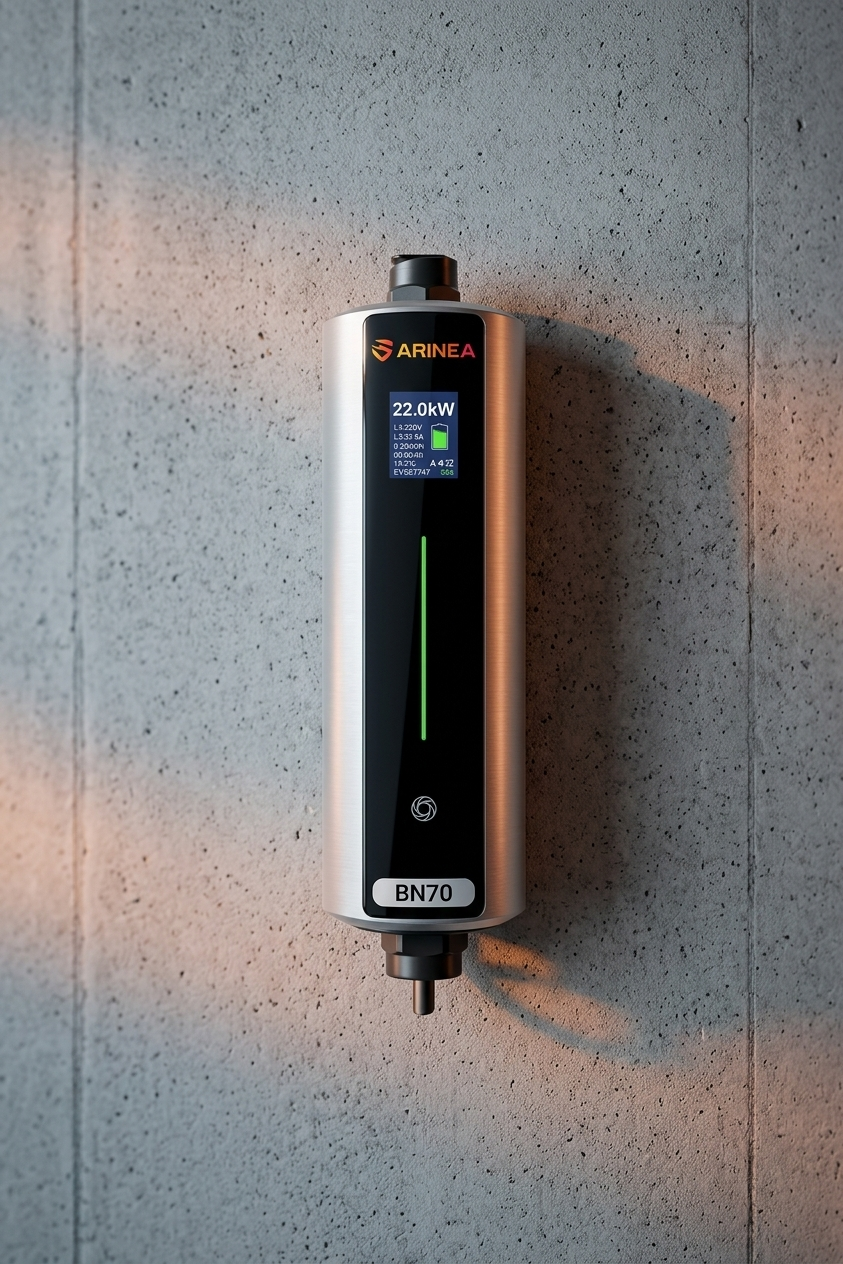 BESEN BN70 – przenośna ładowarka EV 22 kW z aplikacją i ekranem LCD