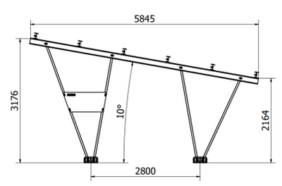 Carport W-01 KENO – estetyczna wiata z f – złącze – szczegóły