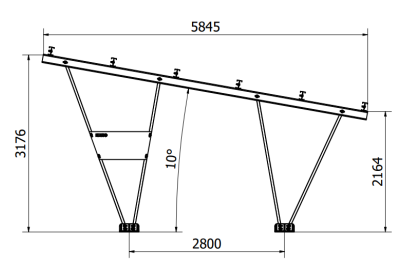 Carport W-01 KENO – estetyczna wiata z f – złącze – szczegóły