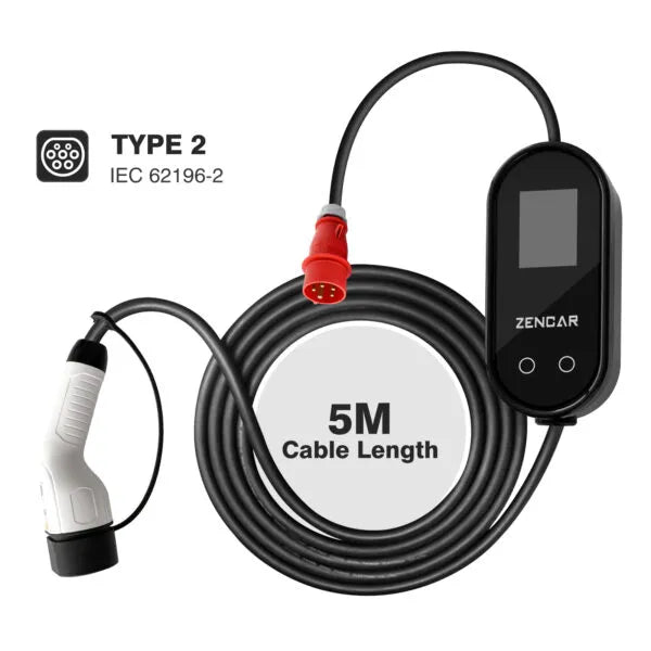 Ładowarka przenośna ZENCAR 22kW Type2, 3 fazy, 10-32A no-ai