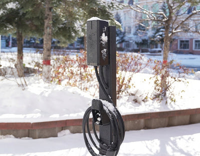 Stacja ladowania BESEN BN30-BC-22kW APP  22kW – widok z boku – stacja ładowania EV