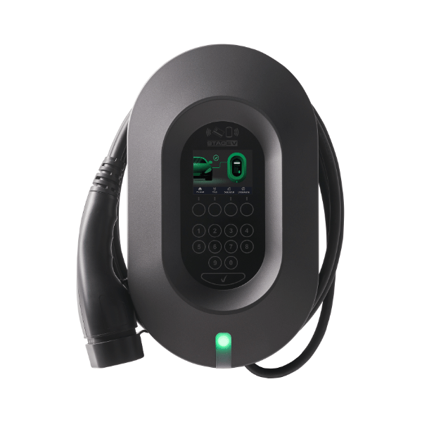 STAGEV CORE PLUS 22 kW – wallbox z kablem Typ 2 5 m, ekran dotykowy, RFID, aplikacja no-ai