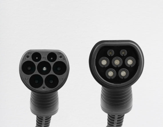 BESEN Type 2 → Type 2 – kabel ładowania  22 kW – złącze Type 2 – szczegóły