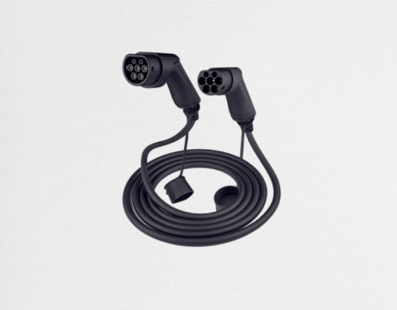 BESEN Type 2 → Type 2 – kabel ładowania  22 kW – widok z boku – kabel ładowania EV
