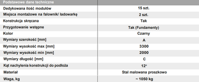 Carport W-02 KENO | Wiata PV na 15 panel – stacja ładowania EV | Keno