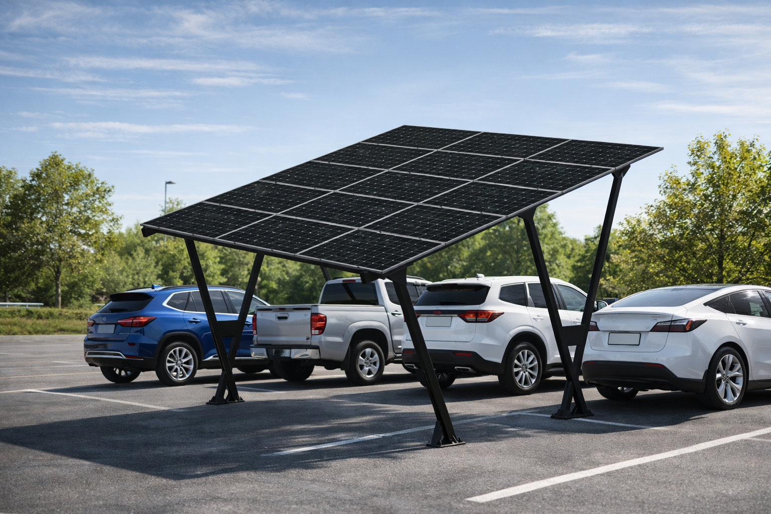 Keno Carport W-02 KENO | Wiata PV na 15 paneli | N – stacja ładowania EV
