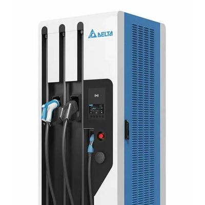 Stacja ładowania Delta Ultra Fast Charge 150kW – widok z boku – szybka stacja ładowania DC