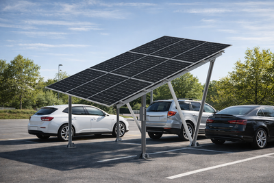 Keno Carport W-04 KENO – kompaktowa wiata pod foto – stacja ładowania EV