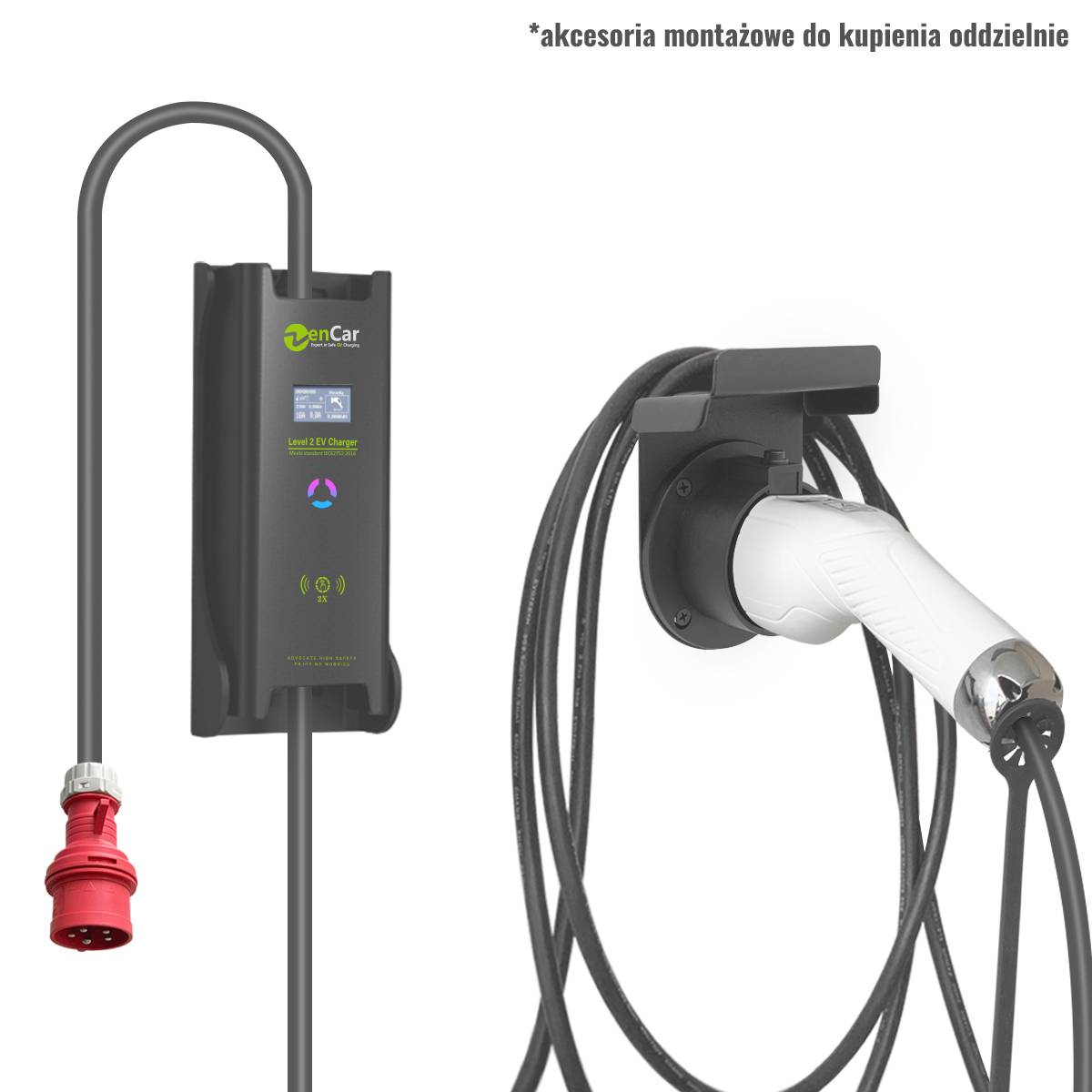 Ładowarka przenośna ZENCAR 11kW Type2, 3 11kW – złącze – szczegóły