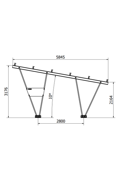 Carport W-02 KENO | Wiata PV na 15 paneli | Na 2 auta | Falownik EV (1)